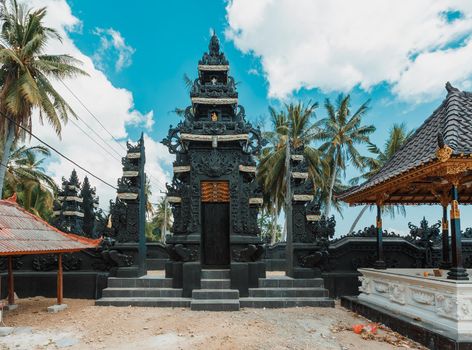 entry to Hindu Temple near village Kampung Toyapakeh in Nusa Penida island, Bali, Indonesia