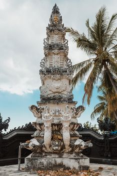 sacrificial altar in Hindu Temple near village Kampung Toyapakeh in Nusa Penida island, Bali, Indonesia