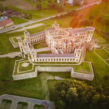 Krzyztopor Castle at sunset. Ujazd, Holy Cross, Poland.