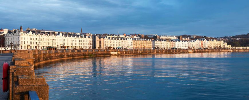 Panorama of Douglas at sunrise. Douglas, Isle of Man.