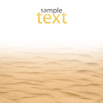 closeup of sand on a white background