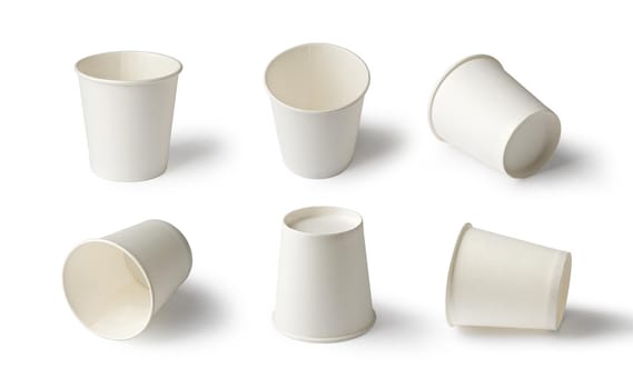 White Paper Cups close up