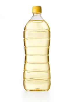 cooking oil bottle isolated on white with clipping path