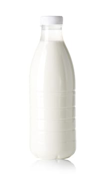Bottle of milk isolated over white background