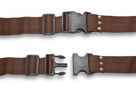 belt fastened and rastegnut on a light background