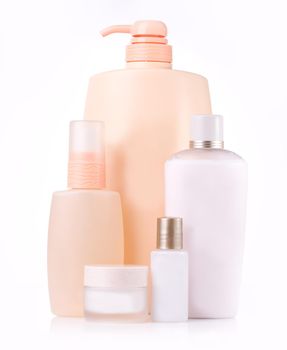 different cosmetic bottle - group isolated