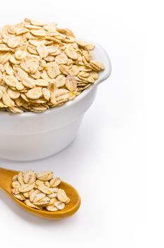 Cereal bowl on white background.