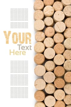 wine corks set  isolated on white