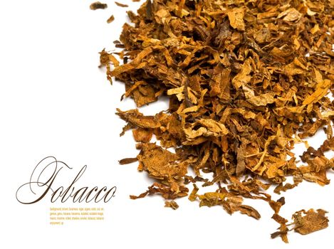 Cut and dried different sorts (kinds) tobacco leaves.