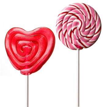  Colourful lollipop isolated on the white background