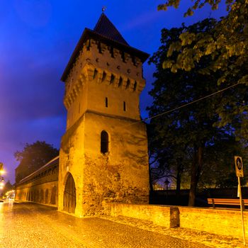 The Potter Tower in Sibiu. Sibiu, Sibiu County, Romania.