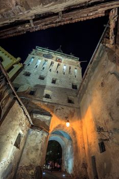 The Clock Tower in Sighisoara. Sighisoara, Mures County, Romania.