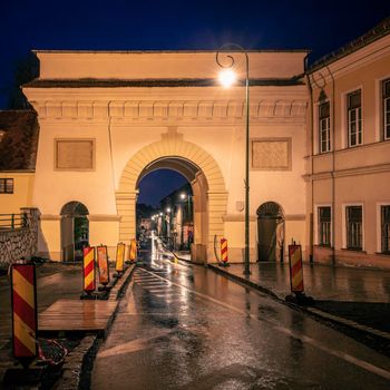Schei Gate in Brasov. Brasov, Brasov County, Romania.