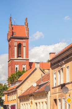 Church of Saint Adalbert in Mragowo. Mragowo, Warmian-Masurian, Poland.