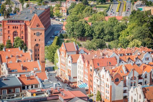 Aerial view of Elblag. Elblag, Warmian-Masurian, Poland.