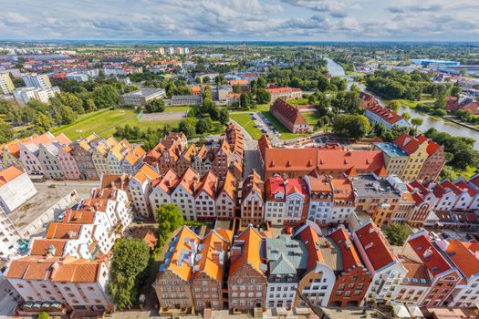 Aerial view of Elblag. Elblag, Warmian-Masurian, Poland.