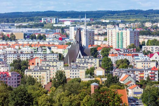 Aerial view of Elblag. Elblag, Warmian-Masurian, Poland.