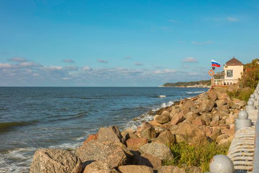 Baltic shore in Svetlogorsk. Svetlogorsk, Kaliningrad Oblast, Russia.