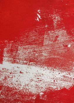 Red painted grunge texture. Ideal for beckground.