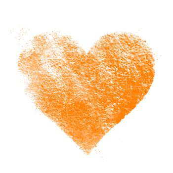 Vintage orange heart. Great for Valentine's Day, wedding, scrapbook, grunge surface textures.