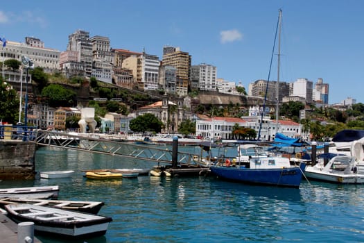 salvador, bahia / brazil - march 23, 2013: view of buildings in the Bairro do Comercio, historic center of the city of Salvador.
