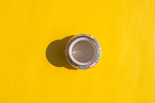 vase with a hard shadow on a colored background. High quality photo