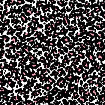 Abstract modern leopard seamless pattern. Animals trendy background. Black and white decorative vector illustration for print, card, postcard, fabric, textile. Modern ornament of stylized skin.