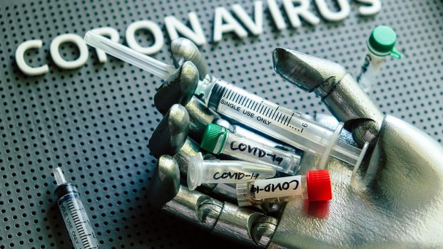 Coronavirus medical still life concept background