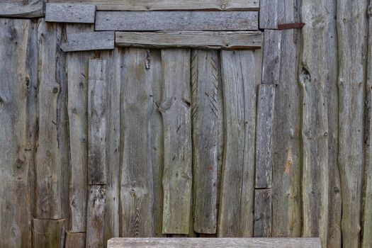 gray messy wooden planks wall suface texture and background.