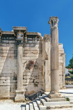 Hadrian Library was created by Roman Emperor Hadrian in AD 132 on the north side of the Acropolis of Athens