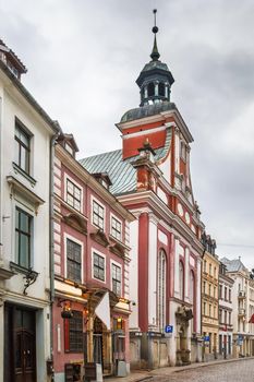 Street with historical houses in the old town of Riga, Latvia