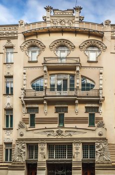 Facade of Building in Art Nouveau style, Riga, Latvia (Alberta street 4)