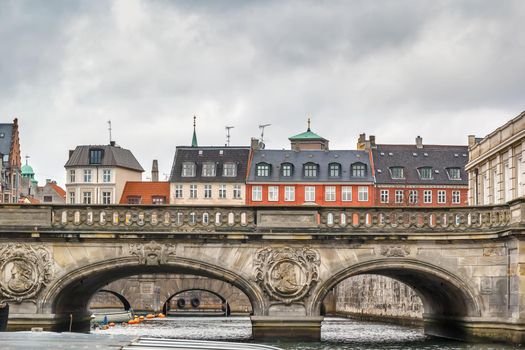 Bridge over the canal  in Copenhagen city center, Denmark