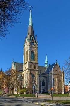 Oscars church in the Centre of Stockholm was built in 1903 year, Sweden