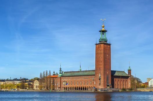 Stockholm City Hall is the building of the Municipal Council for the City of Stockholm in Sweden. It stands on the eastern tip of Kungsholmen island