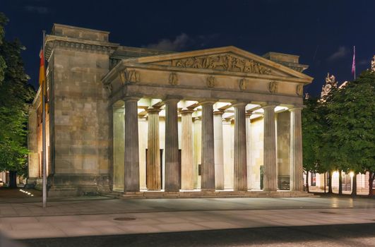 Neue Wache in evening. Central Memorial of the Federal Republic of Germany for the Victims of War and Dictatorship, Berlin, Germany