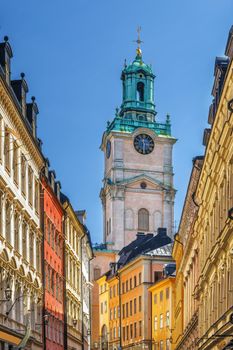 Church of St. Nicholas is the oldest church in Gamla Stan, the old town in central Stockholm, Sweden