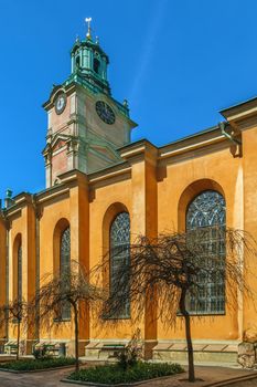 Church of St. Nicholas is the oldest church in Gamla Stan, the old town in central Stockholm, Sweden