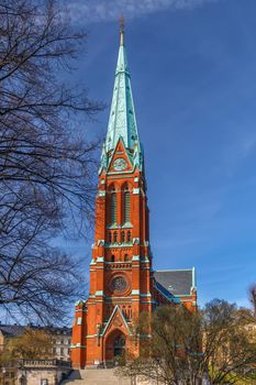 St. Johannes Church was built in 1890 in central Stockholm, Sweden