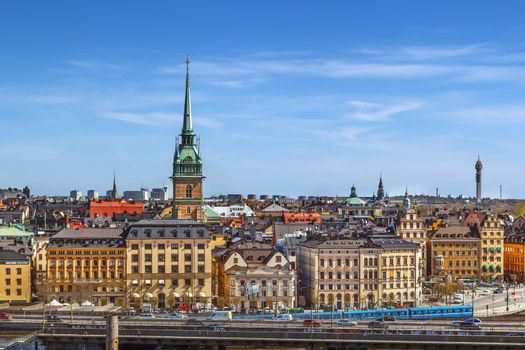 View of Gamla Stan from the Sodermalm island in Stockholm, Sweden