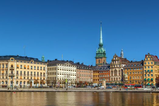 View of Kornhamnstorg (Grain Harbour Square) is a public square in Gamla stan, Stockholm, Sweden