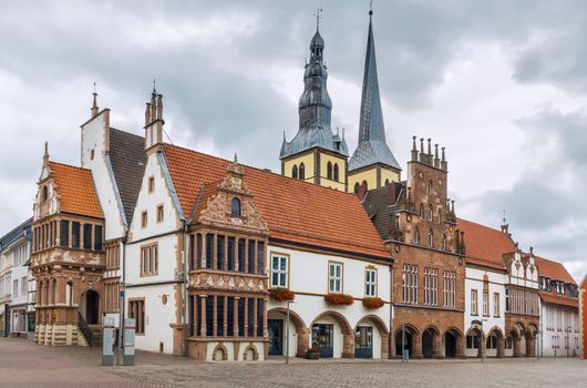 Facades of Lemgo town hall have maintained their appearance over the course of many hundreds of years (from 1325), Germany