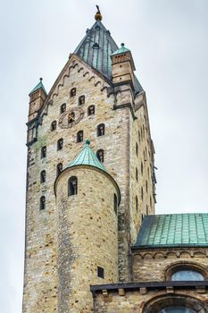 Catholic Paderborn Cathedral  is mainly of the 13th century. The western tower of the 12th century is 93 m high