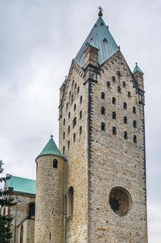 Catholic Paderborn Cathedral  is mainly of the 13th century. The western tower of the 12th century is 93 m high