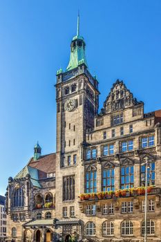 New Town Hall (Neues Rathaus) was built at the beginning of the 20th century in Chemnitz, Germany