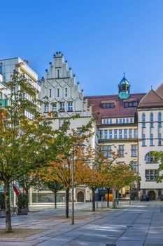 Square in Chemnitz old town, Germany