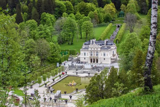 Linderhof Palace is the smallest of the three palaces built by King Ludwig II of Bavaria, Germany