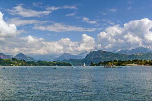 Landscape with Lake Lucerne and Alps, Switzerland