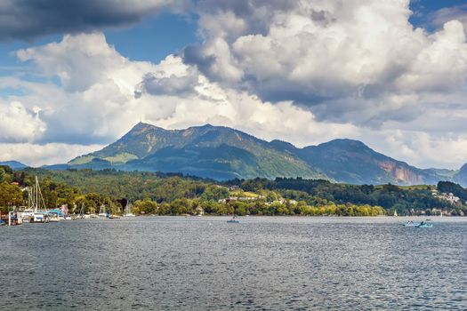 Landscape with Lake Lucerne and Alps, Switzerland