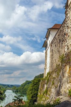 View of Aare river from Aarburg Castle, Switzerland